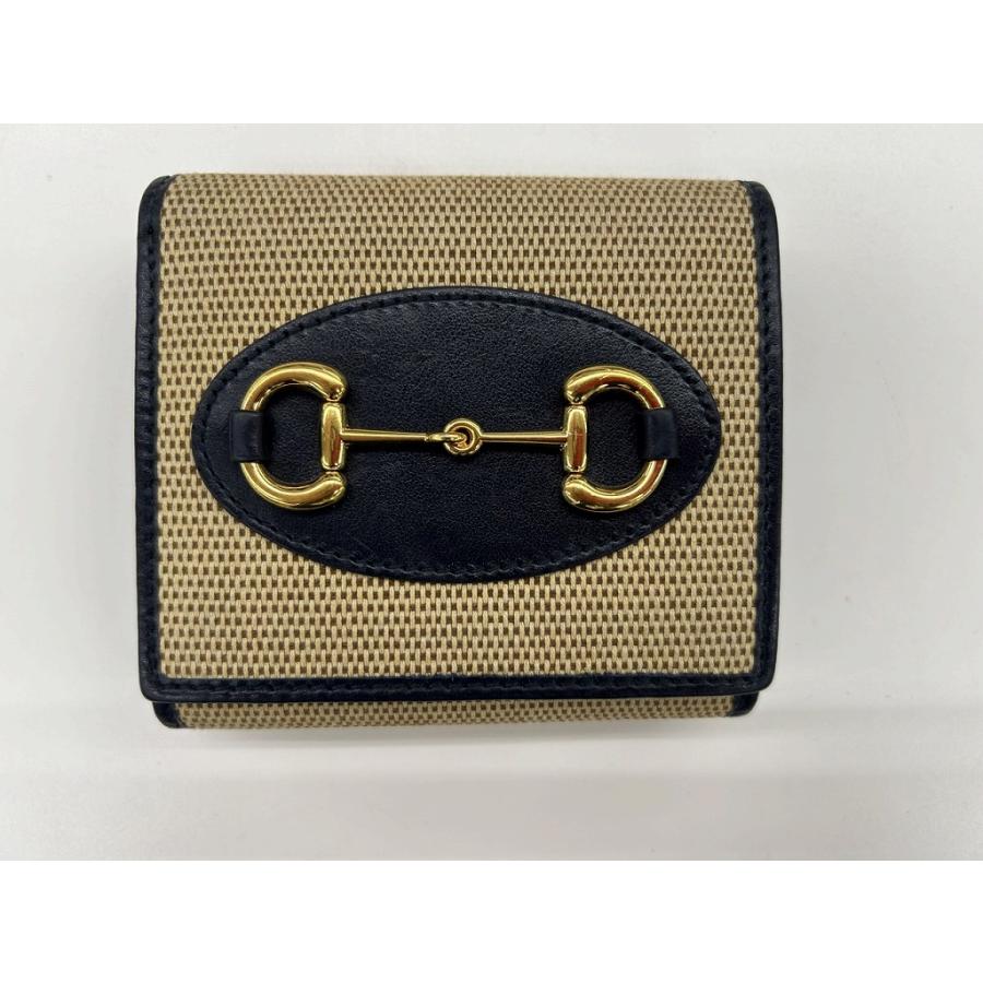 グッチ GUCCI ホースビット1955 2つ折り財布 日本限定 ベージュ