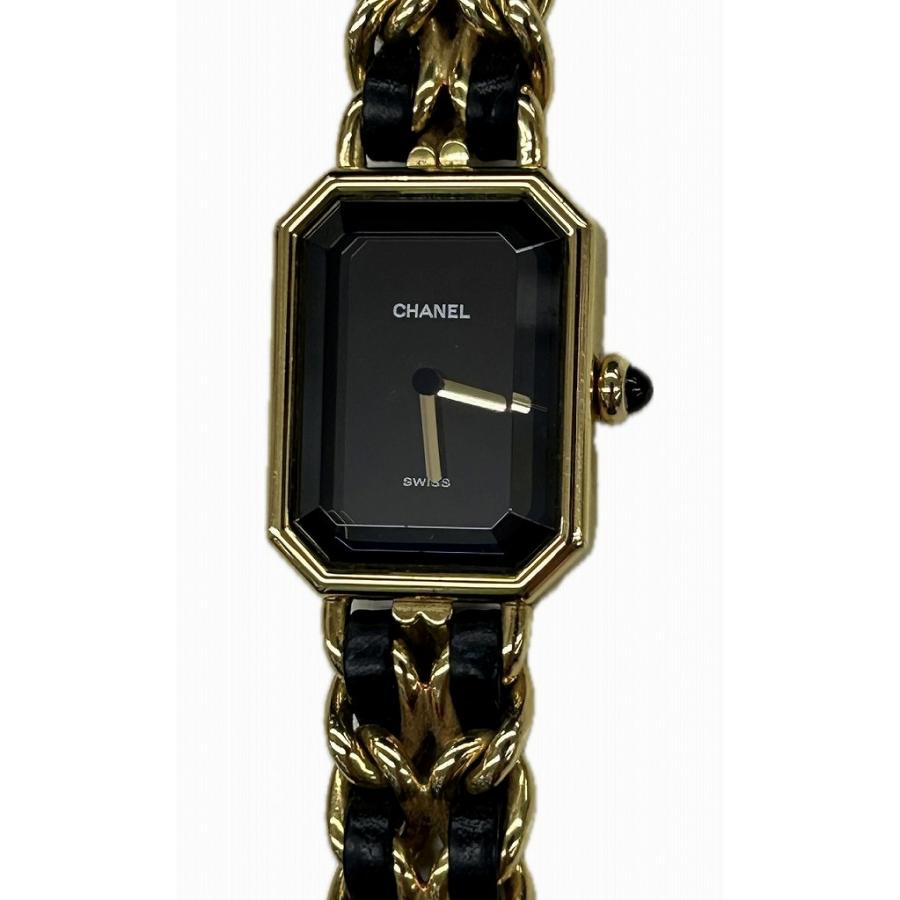 シャネル CHANEL プルミエールM ゴールド／ブラック 4 83 01 1002
