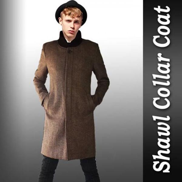 ウールコート ブラウン チェスターコート メンズ ツイード コート