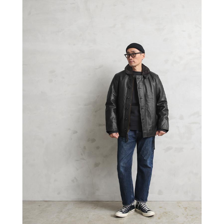 HOUSTON（ヒューストン） 8177 レザー N-1 デッキジャケット レザー
