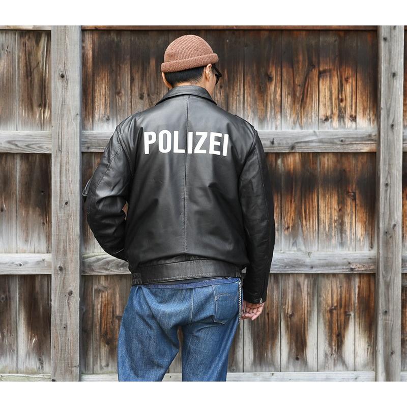 MILITARY（ミリタリー） 実物 USED ドイツ警察 ブラック レザー