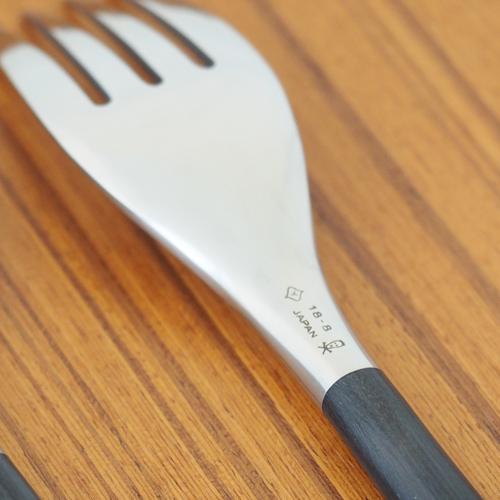 柳宗理 デザートフォーク 全長19cm ステンレス 黒柄 カトラリー 日本製