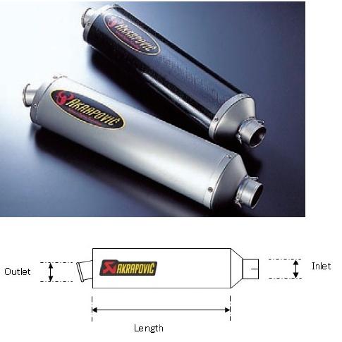 AKRAPOVIC（アクラポビッチ） リペアサイレンサー(楕円) HONDA ホンダ