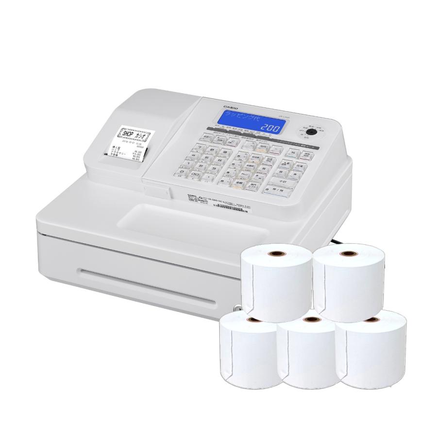 CASIO（カシオ） レジロール紙5巻付き 電子レジスター SR-S200-EX-WE