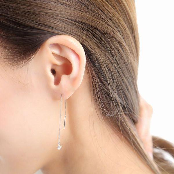 DAIYA（ダイヤ） ダイヤモンド ピアス 一粒 プラチナ 0.2カラット