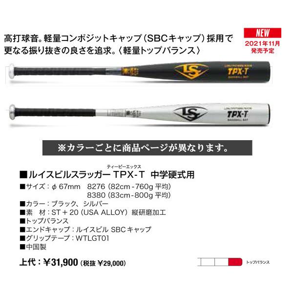ルイスビルスラッガー 2022ルイスビルスラッガー TPX -T 中学硬式用