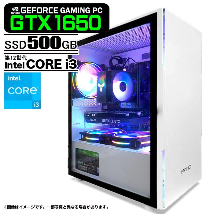 PASOUL ゲーミングPC デスクトップパソコン ホワイト プレーン GeForce