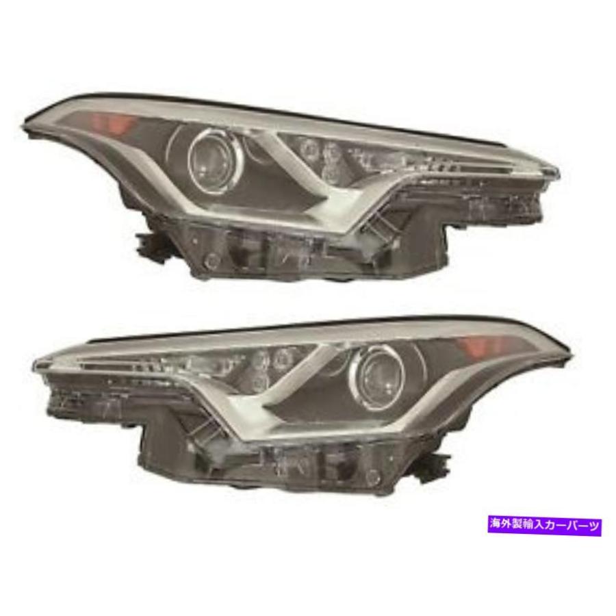 USヘッドライト 左+右ヘッドライトヘッドライトフロントランプフィット