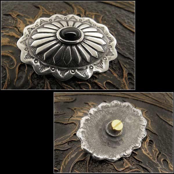 メタルコンチョ インディアンジュエリー風 太陽モチーフ ねじ式