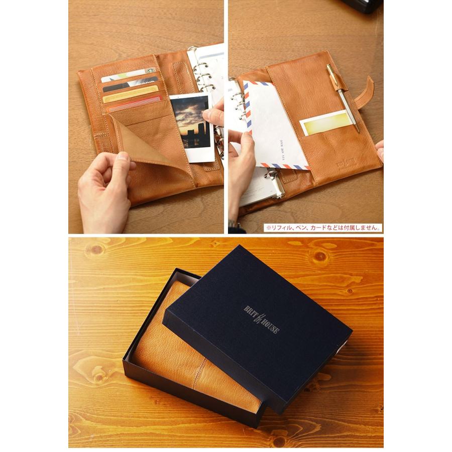 BRIT HOUSE ヤギ革システム手帳 A5サイズ 本革 日本製 メンズ TG-3020