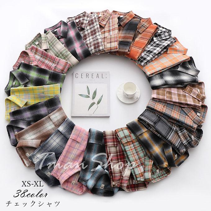 シャツ レディース チェックシャツ 長袖 チェック柄 ブラウス トップス