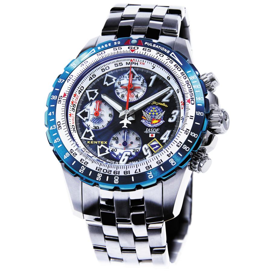 航空自衛隊 創隊60周年記念 『 ブルーインパルス 』 航空腕時計 クロノ
