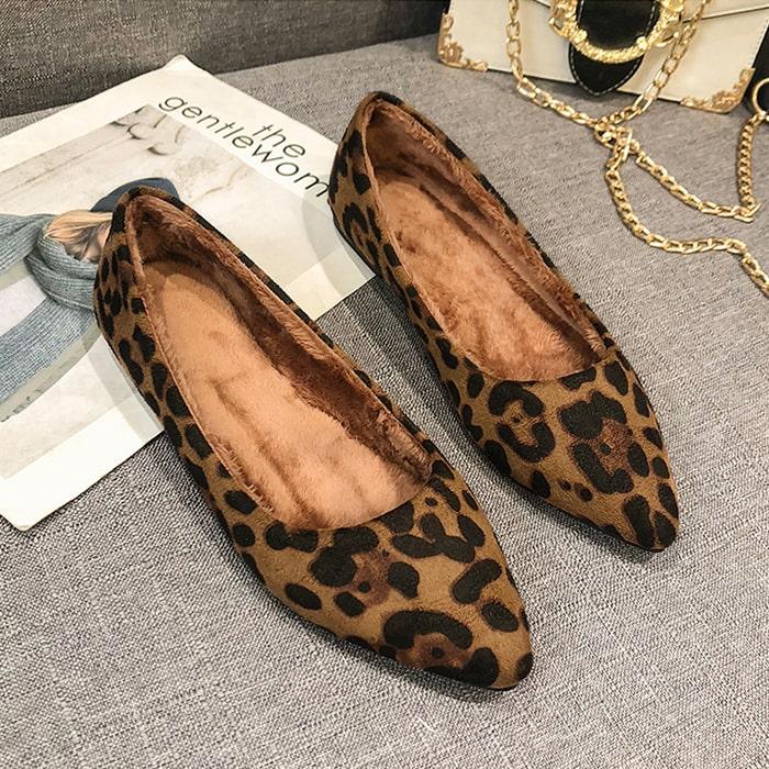 パンプス レオパード 歩きやすい アニマル ローヒール ヒョウ柄 靴