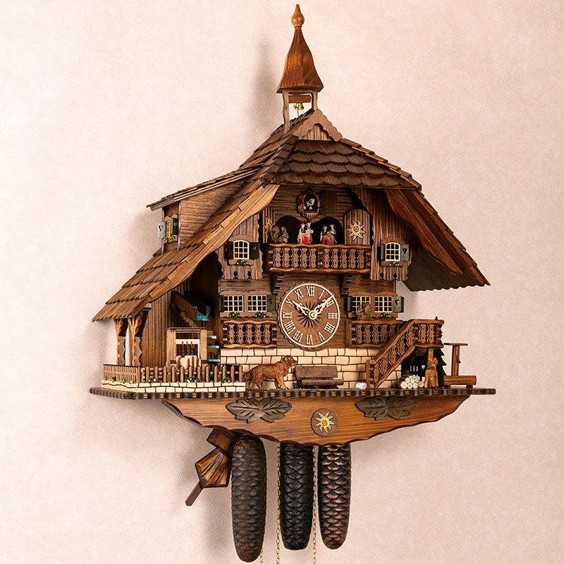 本格カッコウ時計 『 水車のある森の家 』 シュナイダー社 ドイツ製