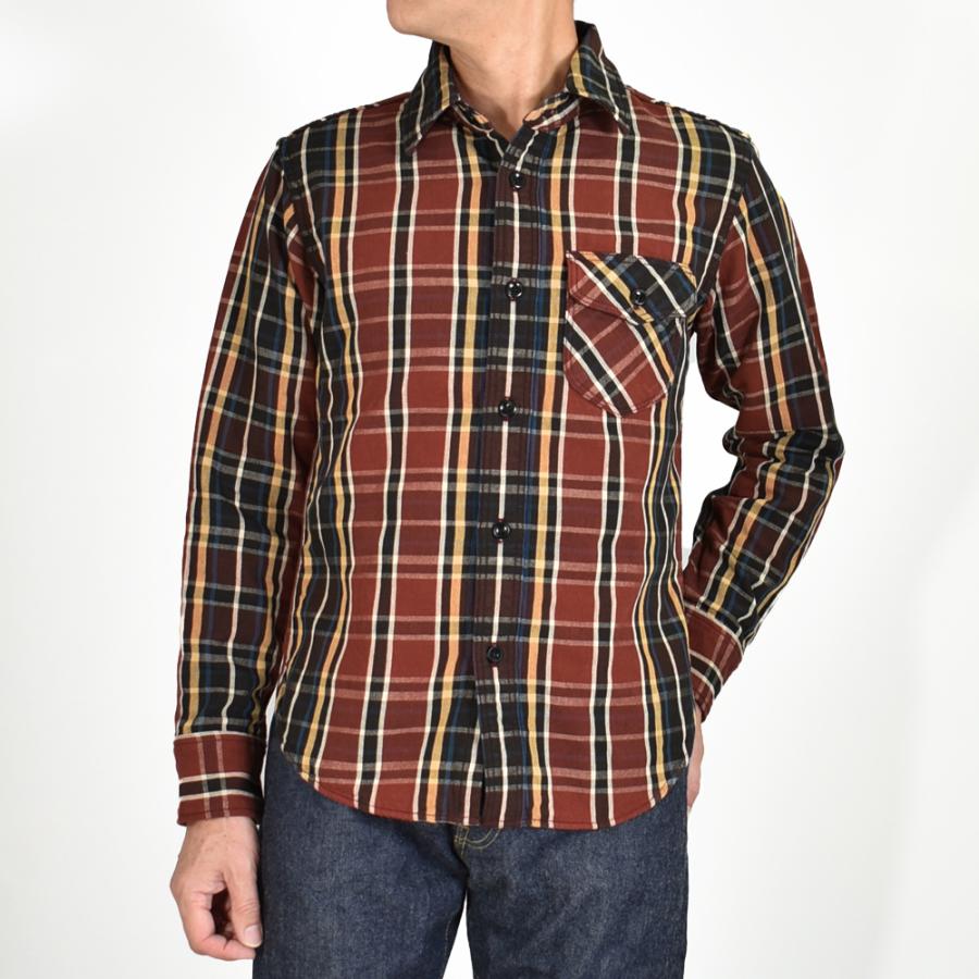 DELUXEWARE（デラックスウエア） ネルシャツ 長袖チェックネルシャツ W