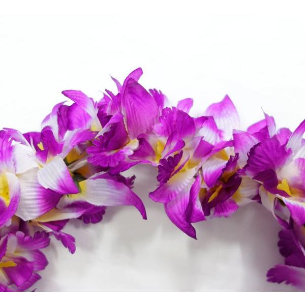 フラダンス ハワイアンレイ レイ フラワーレイ ニューオーキッドダブル