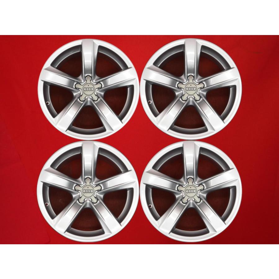 アウディ A5 8T 純正5本スポーク 4本 ホイール 8.5J-18 PCD112 5穴 +29