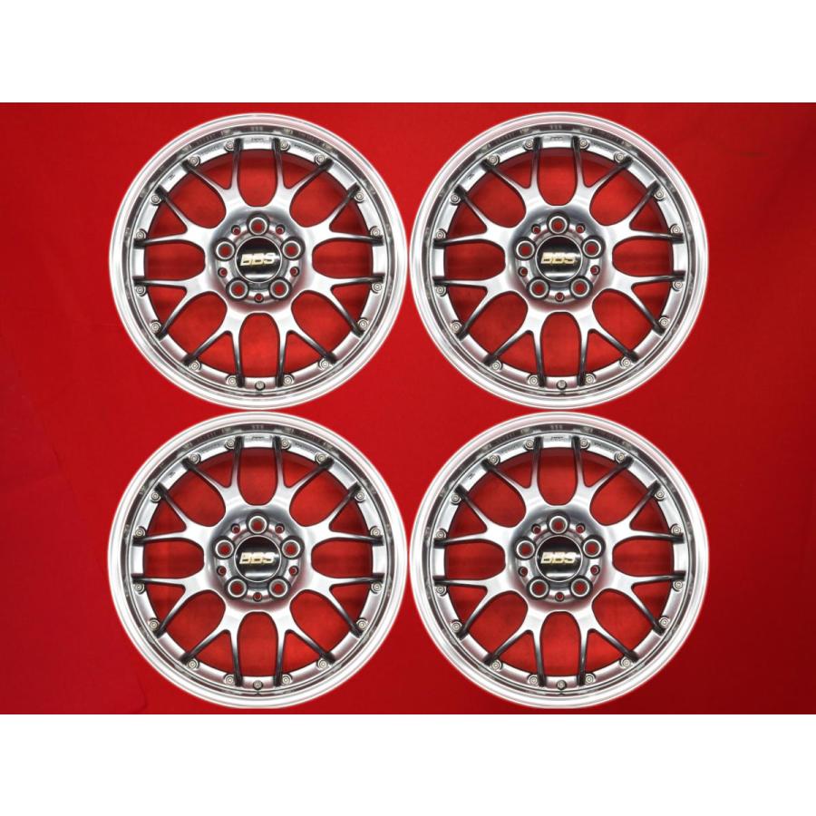 鍛造 軽量 BBS RS-GT RS933H 中古ホイール 4本 7J 17インチ PCD114.3 5