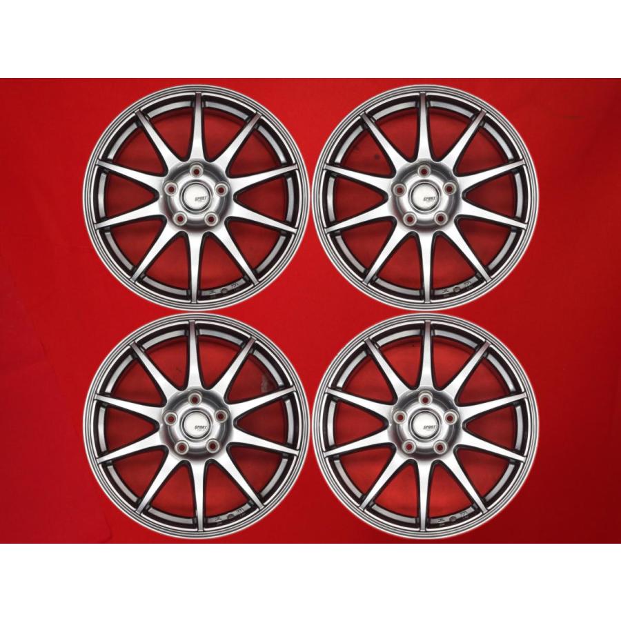 SPORT ABELIA 中古ホイール 4本 7J 17インチ PCD114.3 5穴 +38 ハブ73