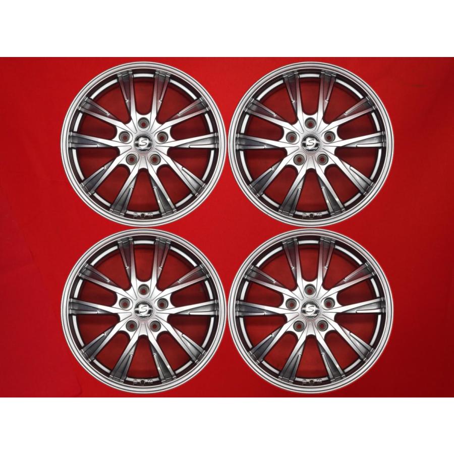 STRANGER 5Wスポーク 中古ホイール 4本 7J 17インチ PCD114.3 5穴 +53