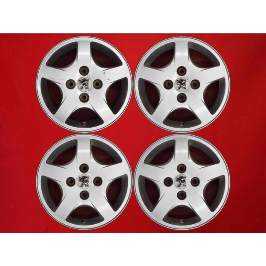 激安 4本セット】プジョー 206 純正 5スポーク アルミホイール 中古品