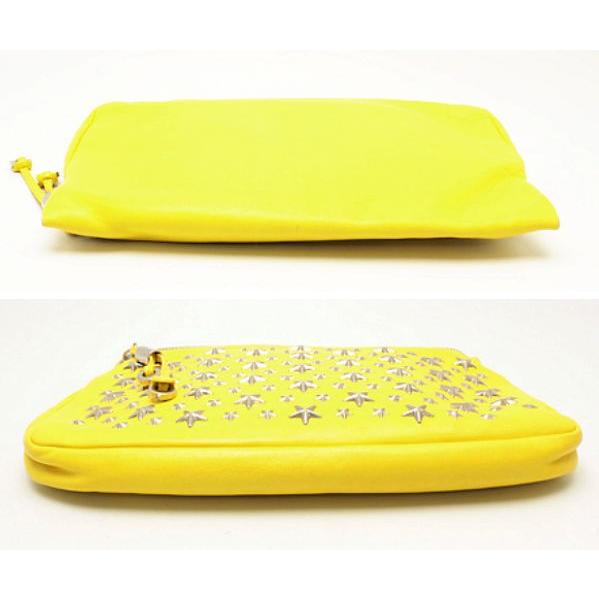 JIMMY CHOO（ジミーチュウ） クラッチバッグ レザー イエロー 星