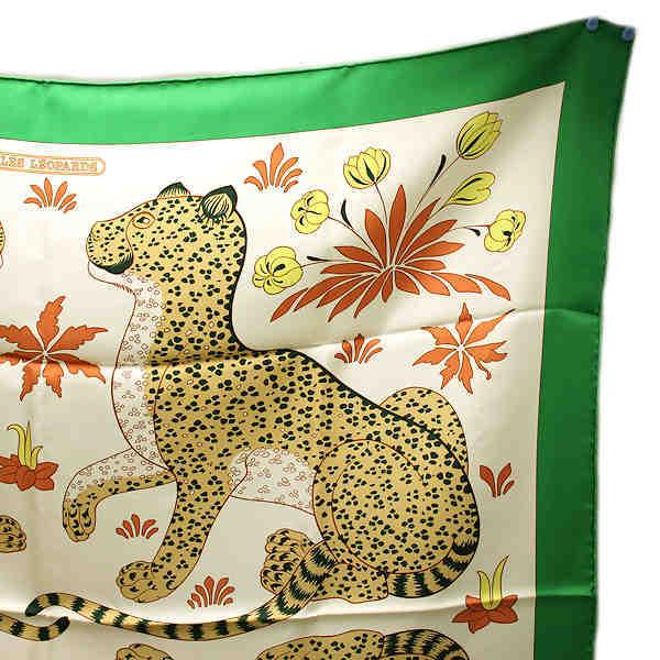 HERMES（エルメス） 【箱付き】HERMES スカーフ カレ90 LES LEOPARDS