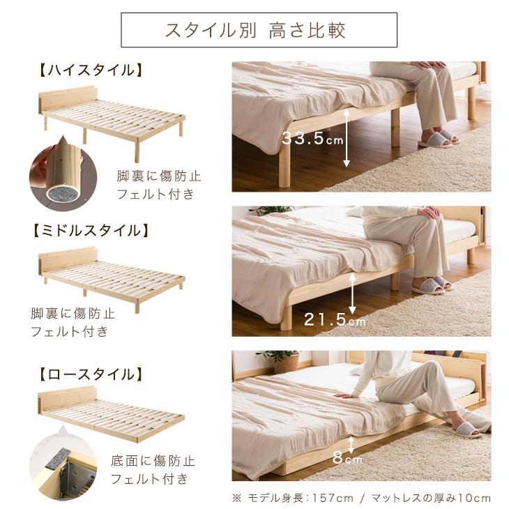 タンスのゲン 8日+5% ベッド マットレス付き シングル すのこベッド