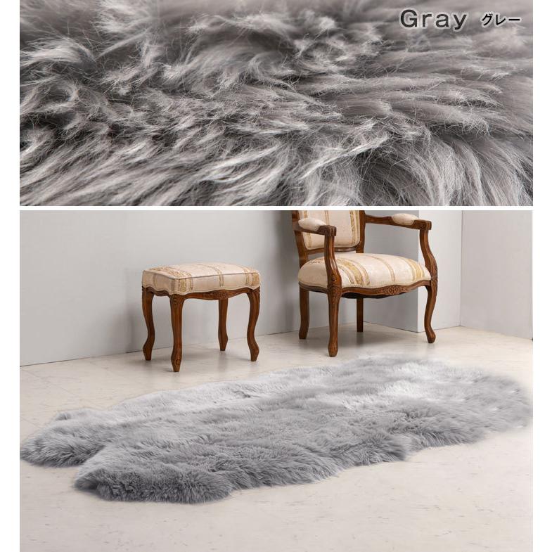 タンスのゲン ムートンラグ ラグ ラグマット 本物 ムートン 100×180