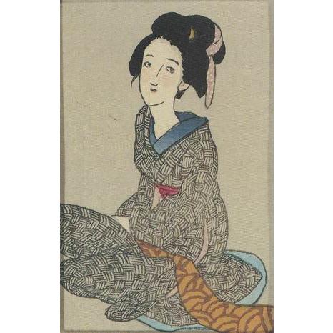 大正浪漫 夢二シリーズ6・竹久夢二の「帯」額縁付(日本製) : ティー