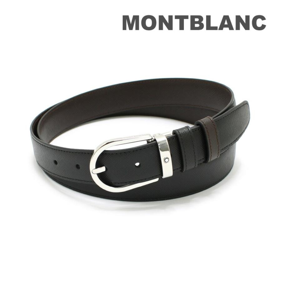 モンブラン メンズ ベルト MB113834 ホースシューバックル ブラック