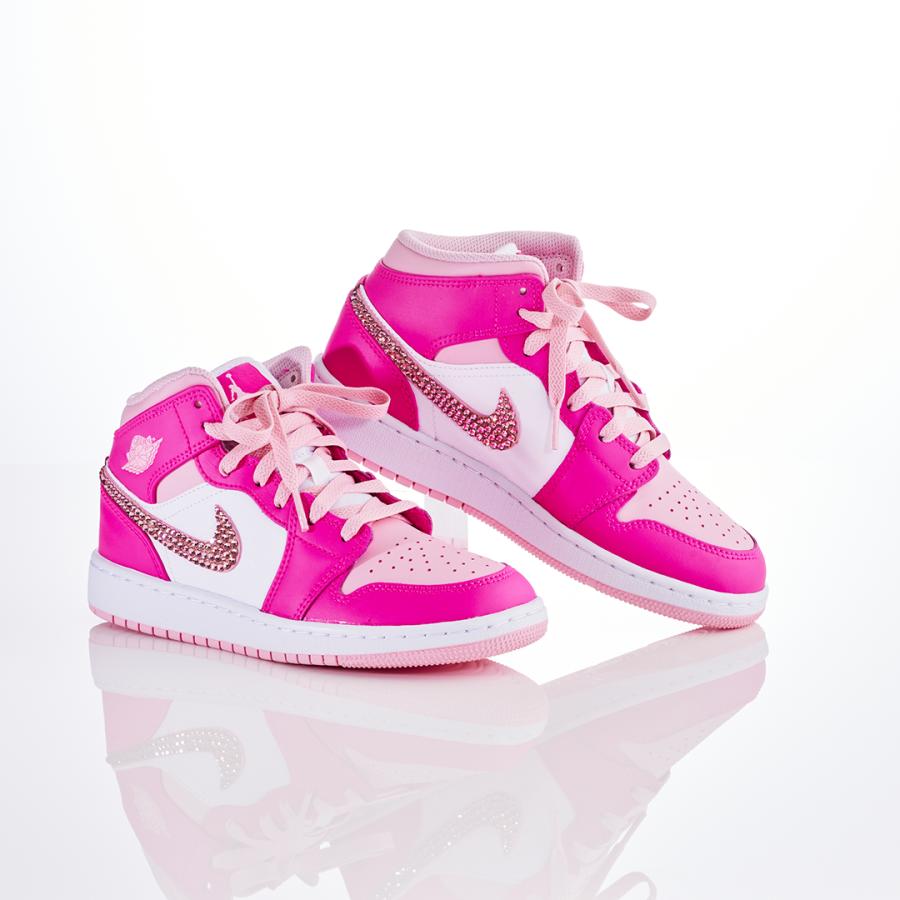 レディース 【NIKE】エア ジョーダン 1 MID ライトローズ