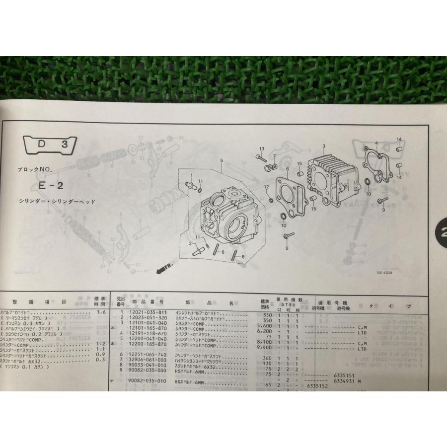 ホンダ（HONDA） ダックス パーツリスト 2版 正規 中古 バイク 整備書