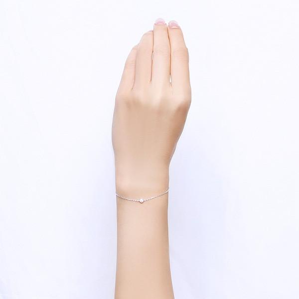 ジュエリーツツミ K10ホワイトゴールドダイヤモンドブレスレット