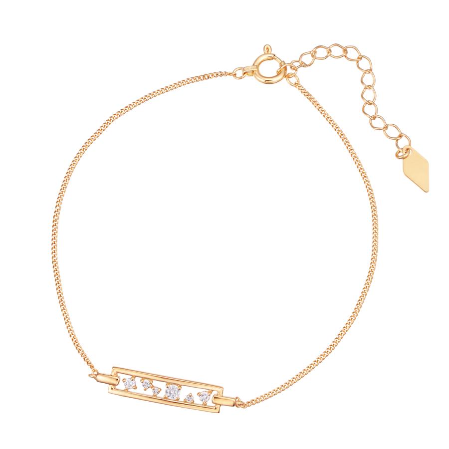 ジュエリーツツミ K18イエローゴールドダイヤモンドブレスレット