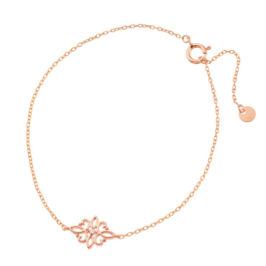 ジュエリーツツミ K10ピンクゴールドダイヤモンドブレスレット