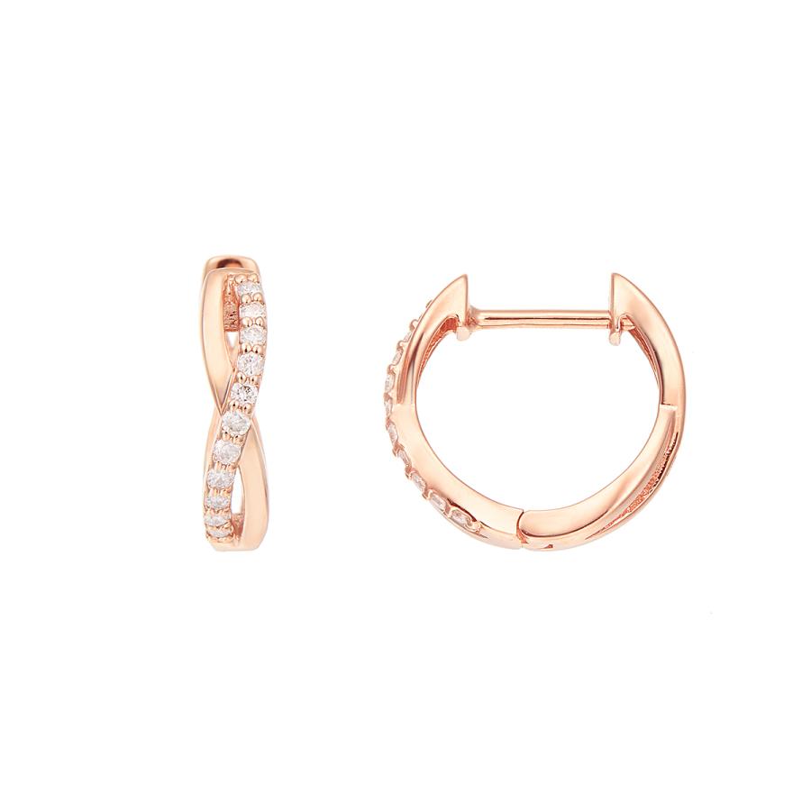 ジュエリーツツミ K10ピンクゴールドダイヤモンドピアス : ジュエリー