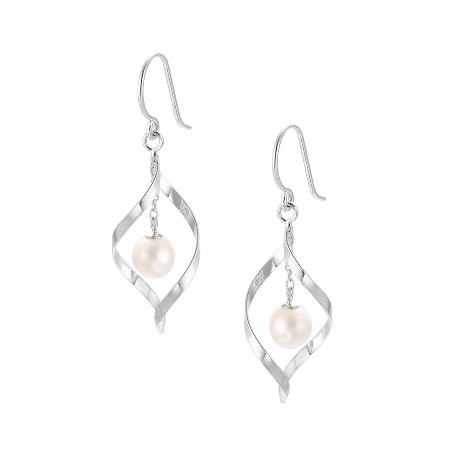 ジュエリーツツミ K10ホワイトゴールド淡水パールピアス（4mm