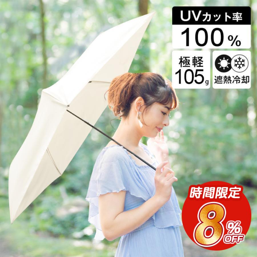 VeraVera 日傘 折りたたみ 完全遮光 晴雨兼用 -16℃の清涼効果 軽量 UV