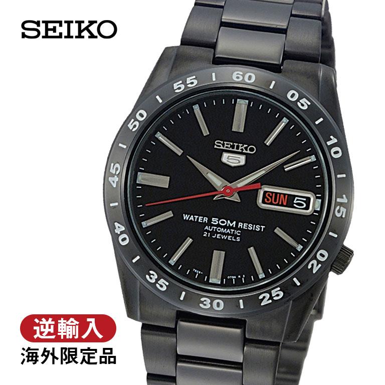 セイコー5 自動巻き腕時計(ブラックタイプ) - SEIKO 海外モデル 逆輸入