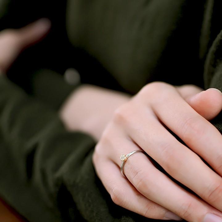 指輪 ソリティアリング ダイヤモンド 0.1ct cup ハードプラチナ950