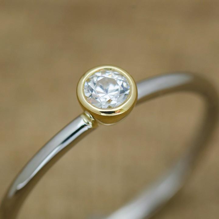 指輪 ソリティアリング ダイヤモンド 0.1ct cup ハードプラチナ950