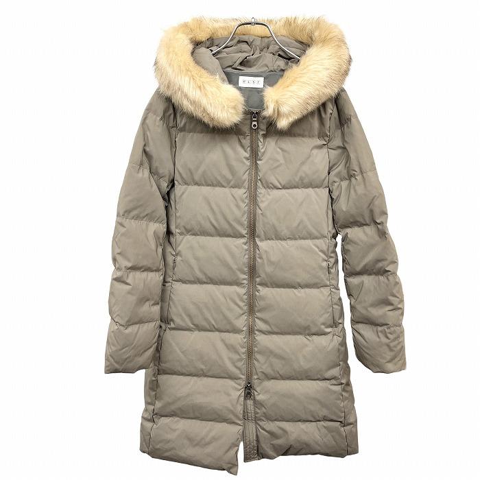 PLST（プラステ） ダウンコート ファー脱着可 パーカー ダブルジップ