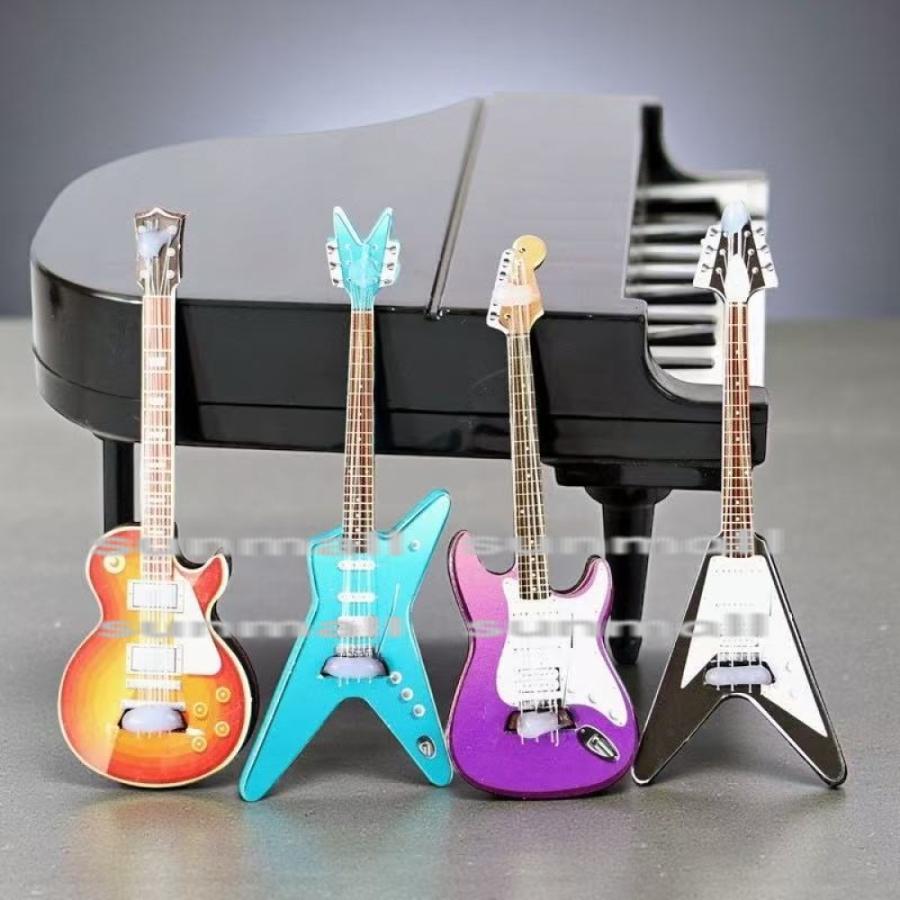 1点販売】【4タイプ選択】ミニチュア エレキギター ドールハウス・撮影