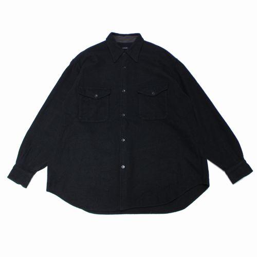 COMOLI コモリ 24AW ウールカシミヤ C.P.Oシャツ 2 ブラック