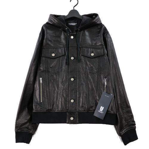 UNDERCOVER アンダーカバー 25SS カウレザー フード レザーブルゾン