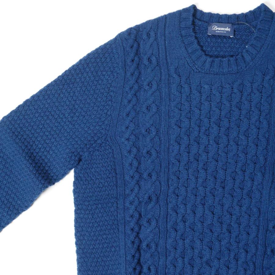 DRUMOHR（ドルモア） 長袖 クルーネックニットセーター アランニット