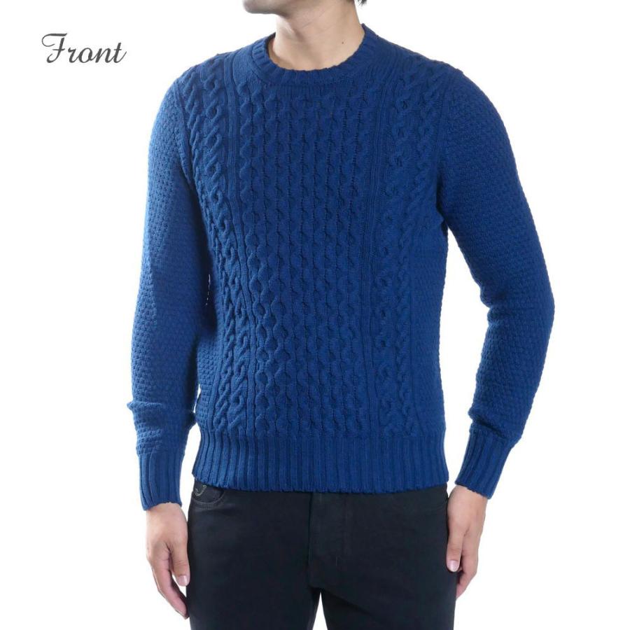 DRUMOHR（ドルモア） 長袖 クルーネックニットセーター アランニット