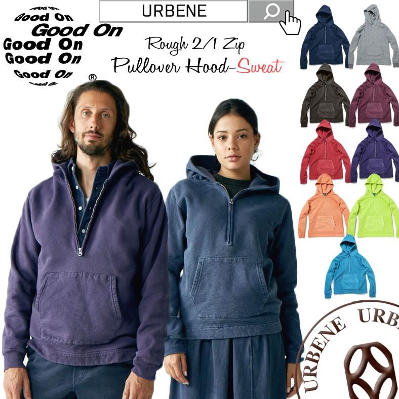 GOOD ON（グッドオン） パーカー 長袖 ピグメントダイ ラフハーフ