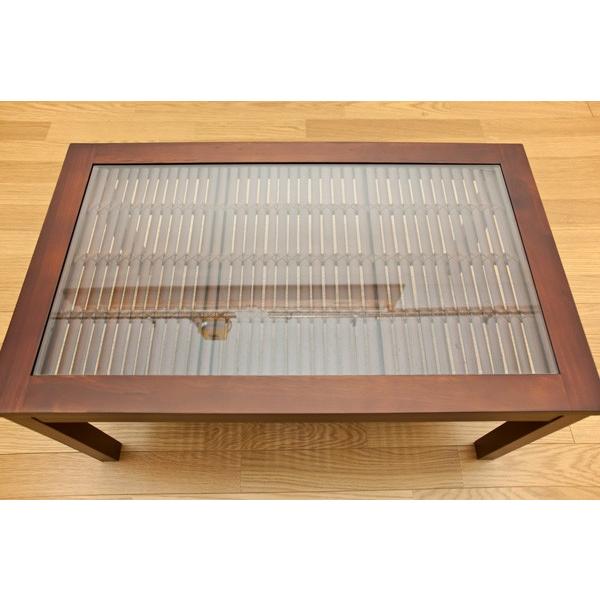 センターガラステーブル アジアンテイスト 竹製 バンブー : うさぎ屋